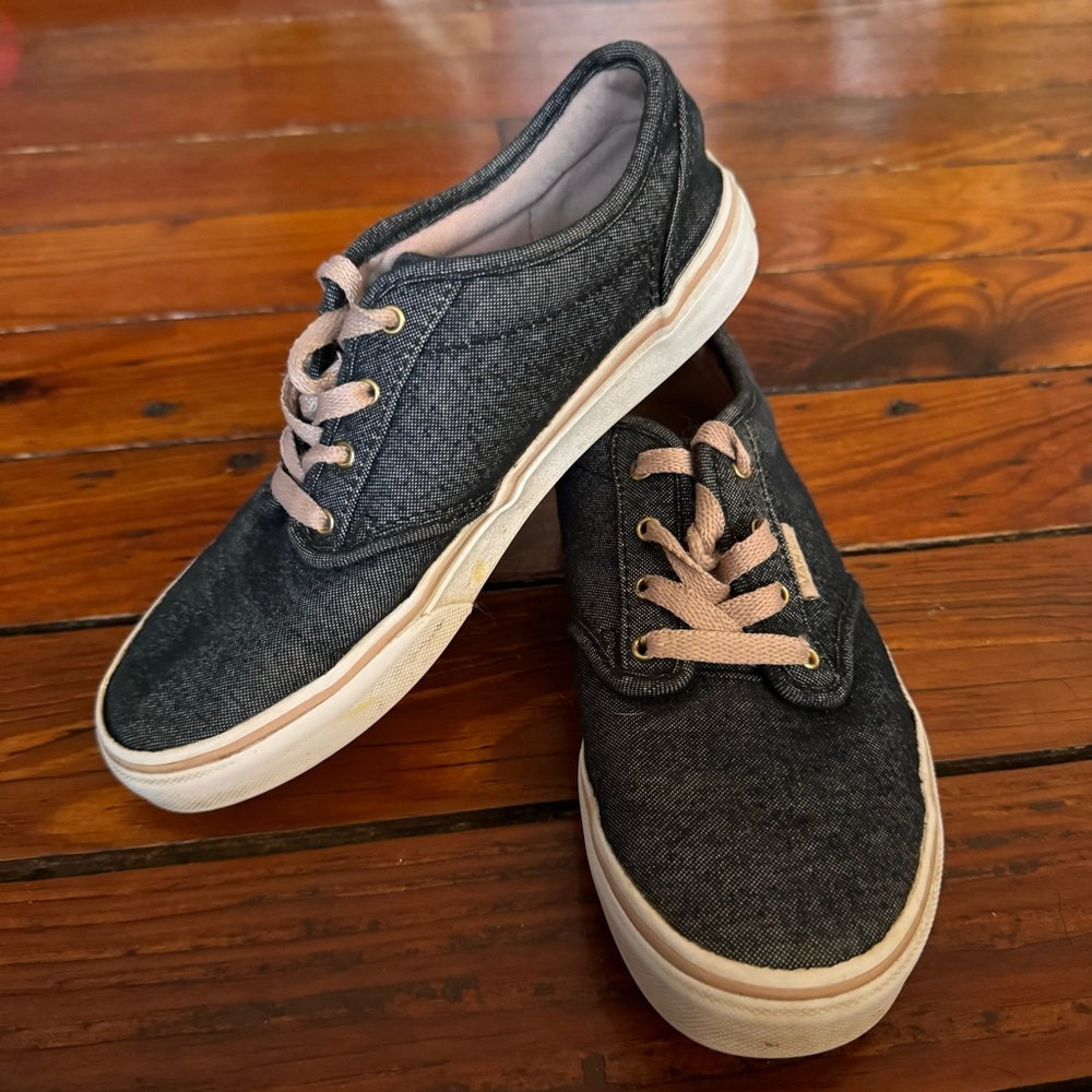 Vans Shoes Womens Size 3 Girls Missy Casual Skateboarding Sneakers Black/Gold